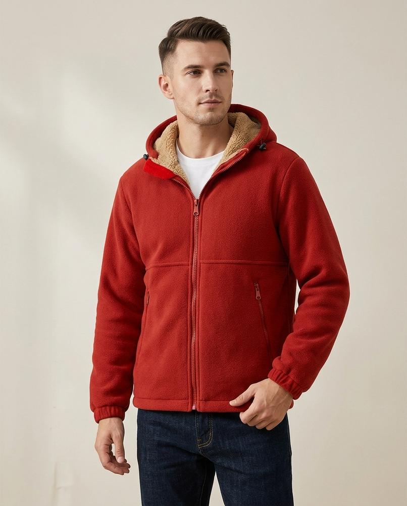 Lands Fashion - Vibar | Hooded Teddy-Lined Jacket Men
