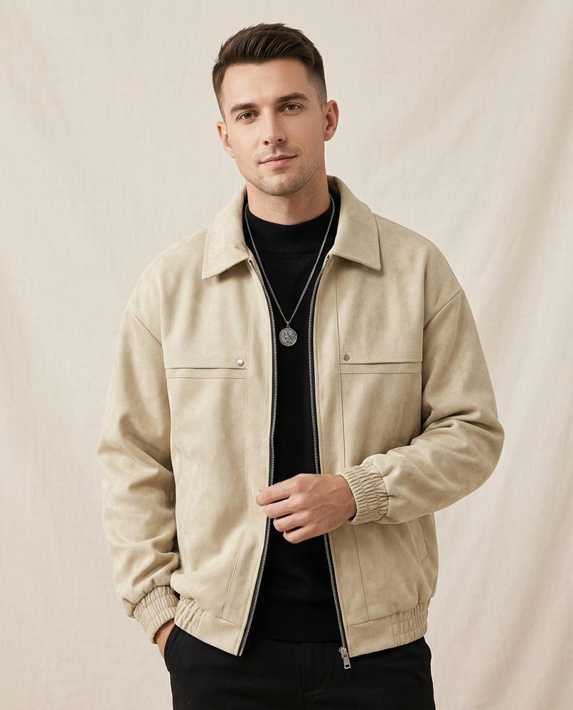 Lands Fashion - Mevad | Zip-Up Collared Jacket Men