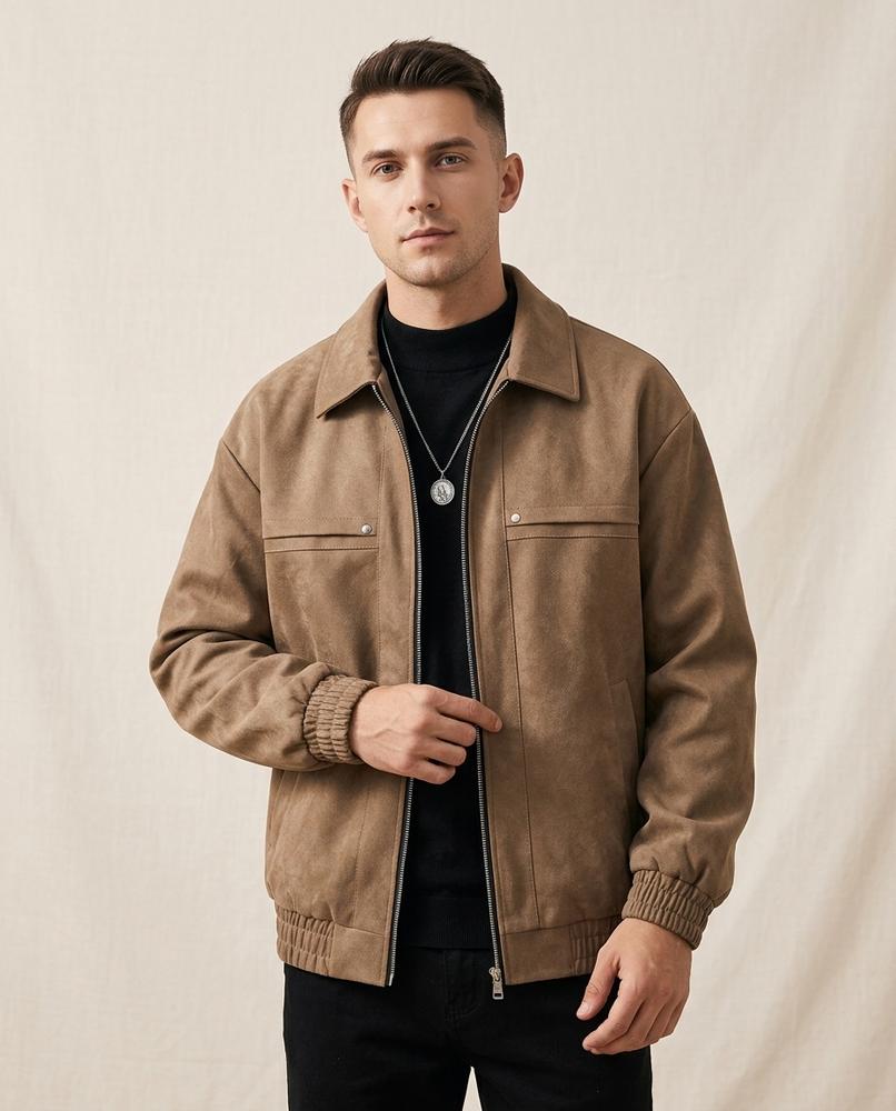 Lands Fashion - Mevad | Zip-Up Collared Jacket Men