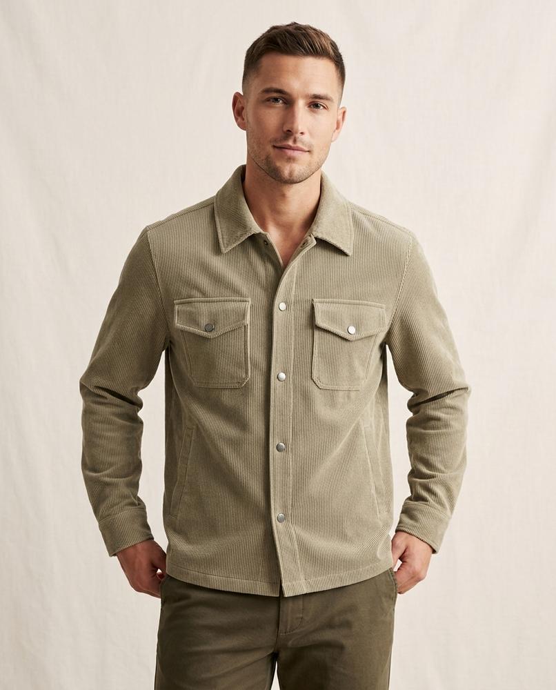 Lands Fashion - Misud | Corduroy Snap-Front Jacket Men