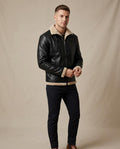 Lands Fashion - Zafod | Shearling-Lined Faux-Leather Jacket Men