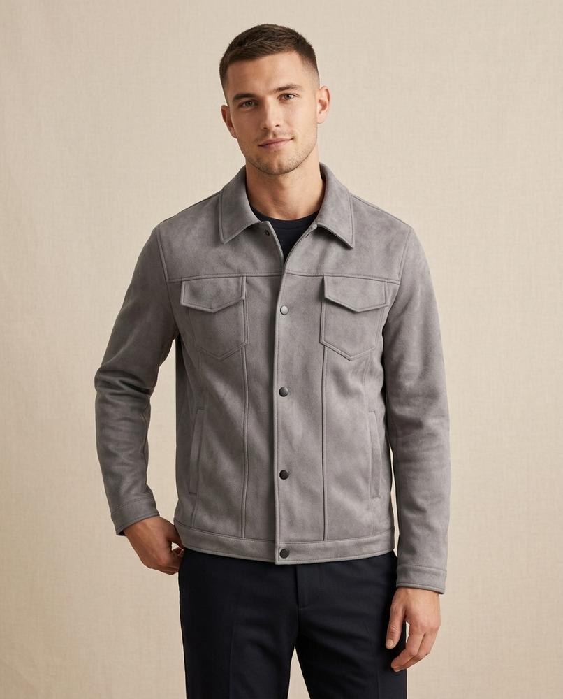 Lands Fashion - Yoker | Structured Snap-Front Jacket Men