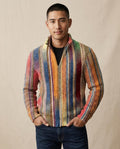 Lands Fashion - Kuted | Zip-Up Striped Knit Cardigan Men