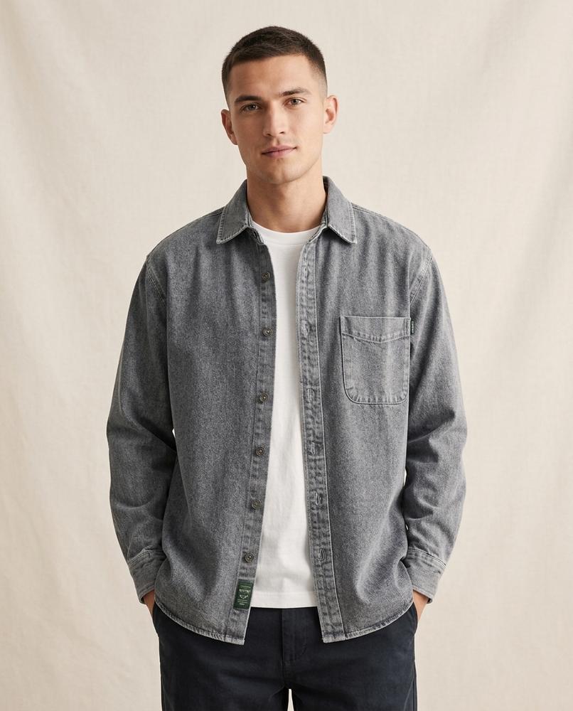 Lands Fashion - Digat | Washed Long-Sleeved Shirt Men