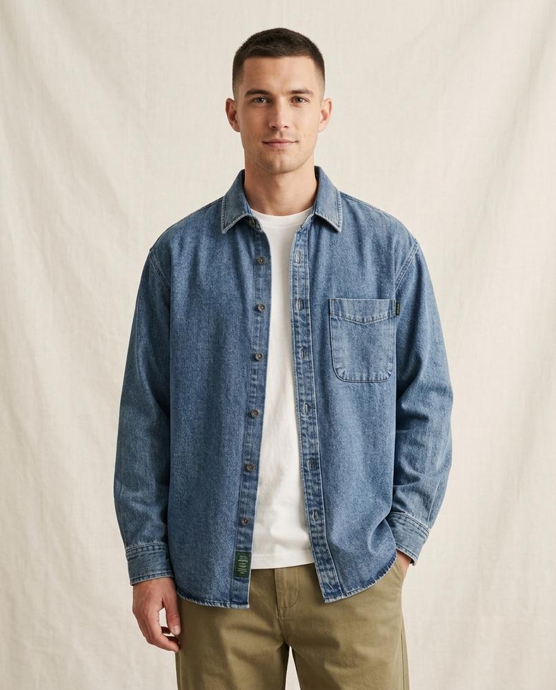 Lands Fashion - Digat | Washed Long-Sleeved Shirt Men