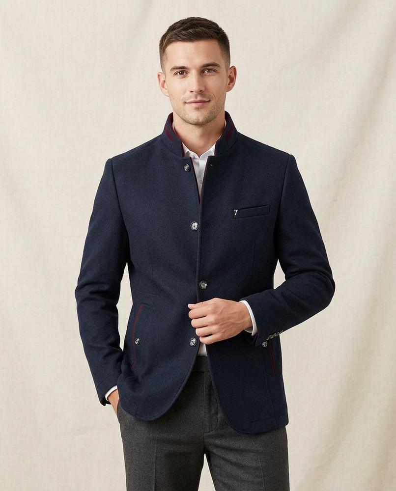 Lands Fashion - Zomes | Structured Stand-Collar Jacket Men