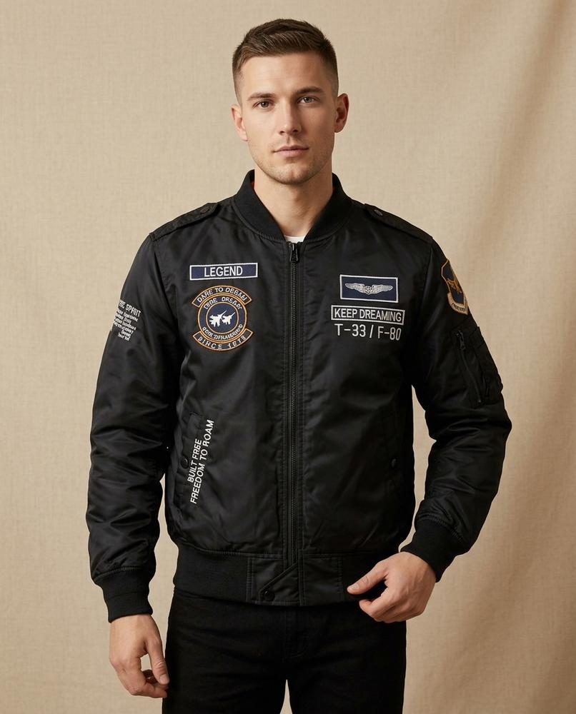 Lands Fashion - Cirod | Patched Zip-Up Jacket Men