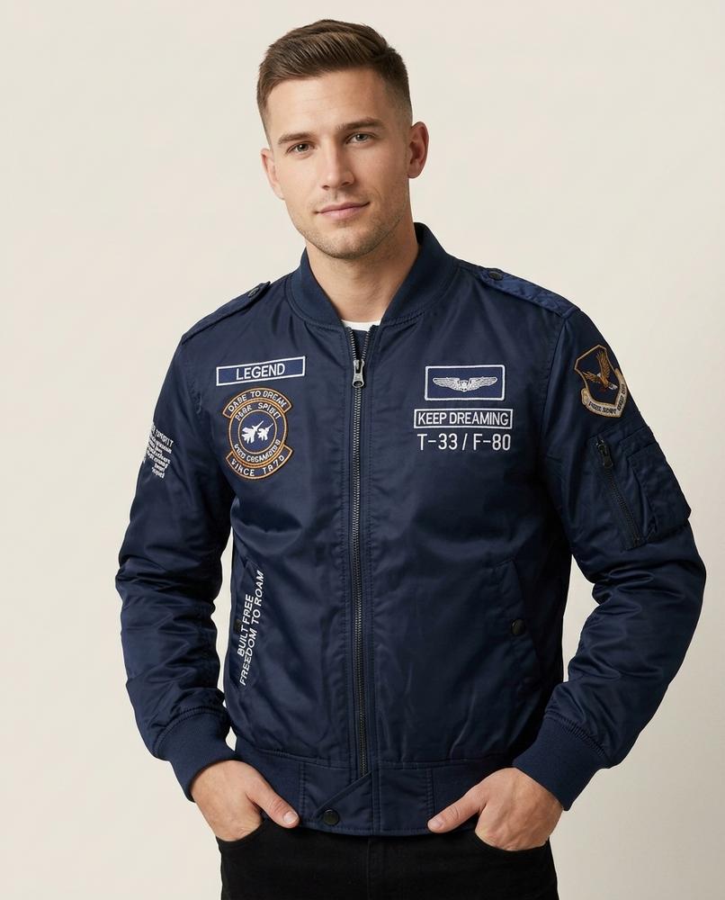 Lands Fashion - Cirod | Patched Zip-Up Jacket Men