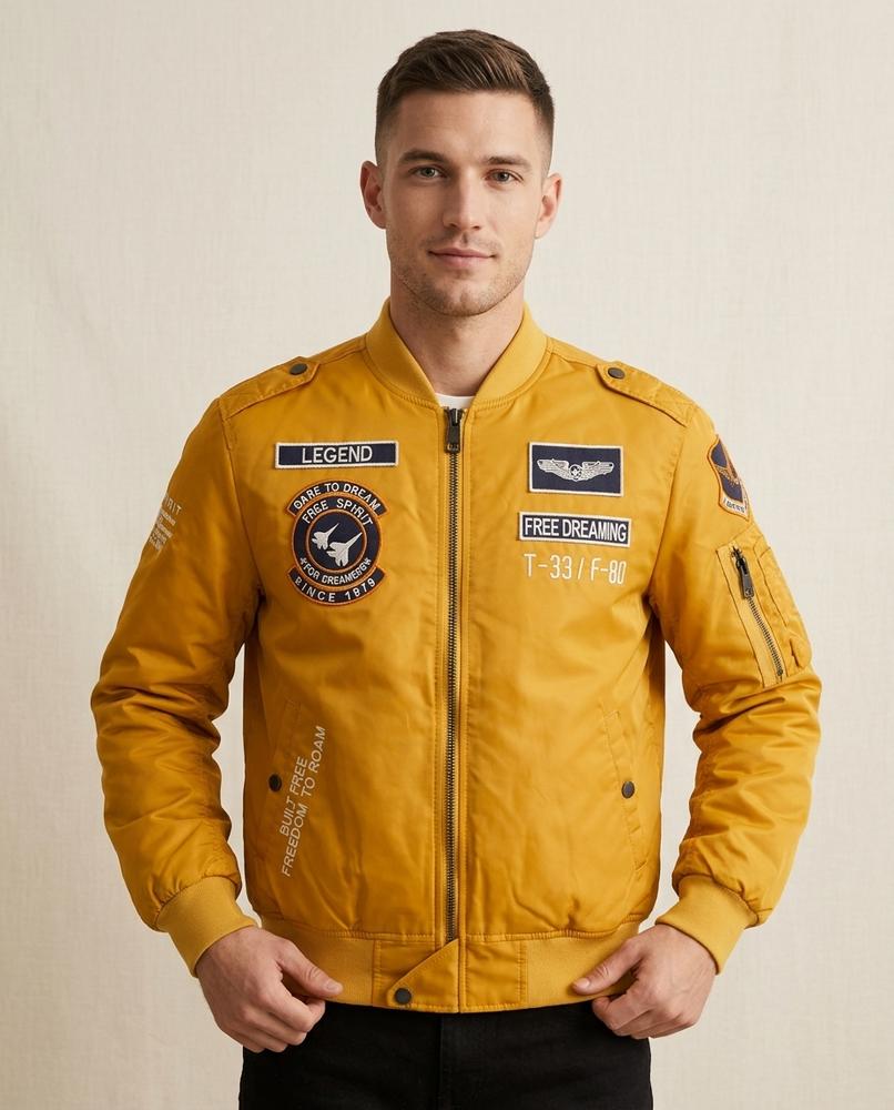 Lands Fashion - Cirod | Patched Zip-Up Jacket Men