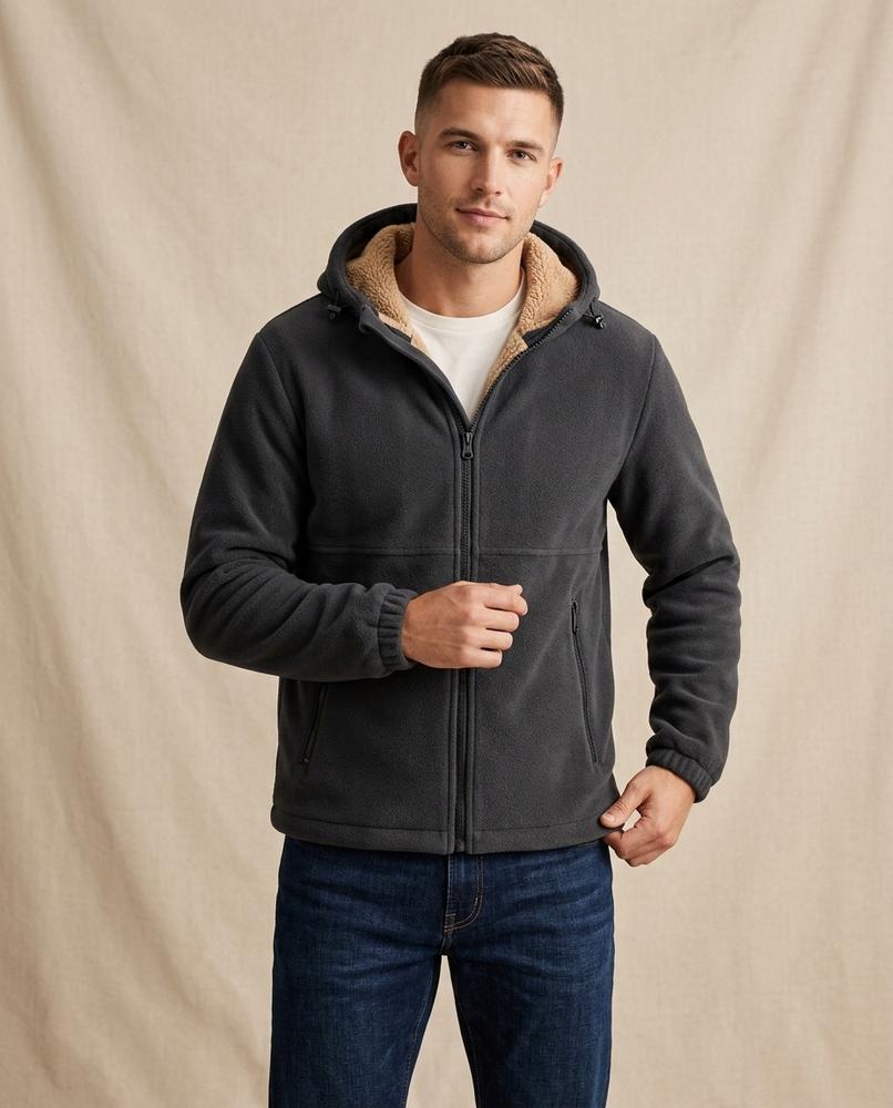 Lands Fashion - Ritot | Hooded Fleece Jacket Men