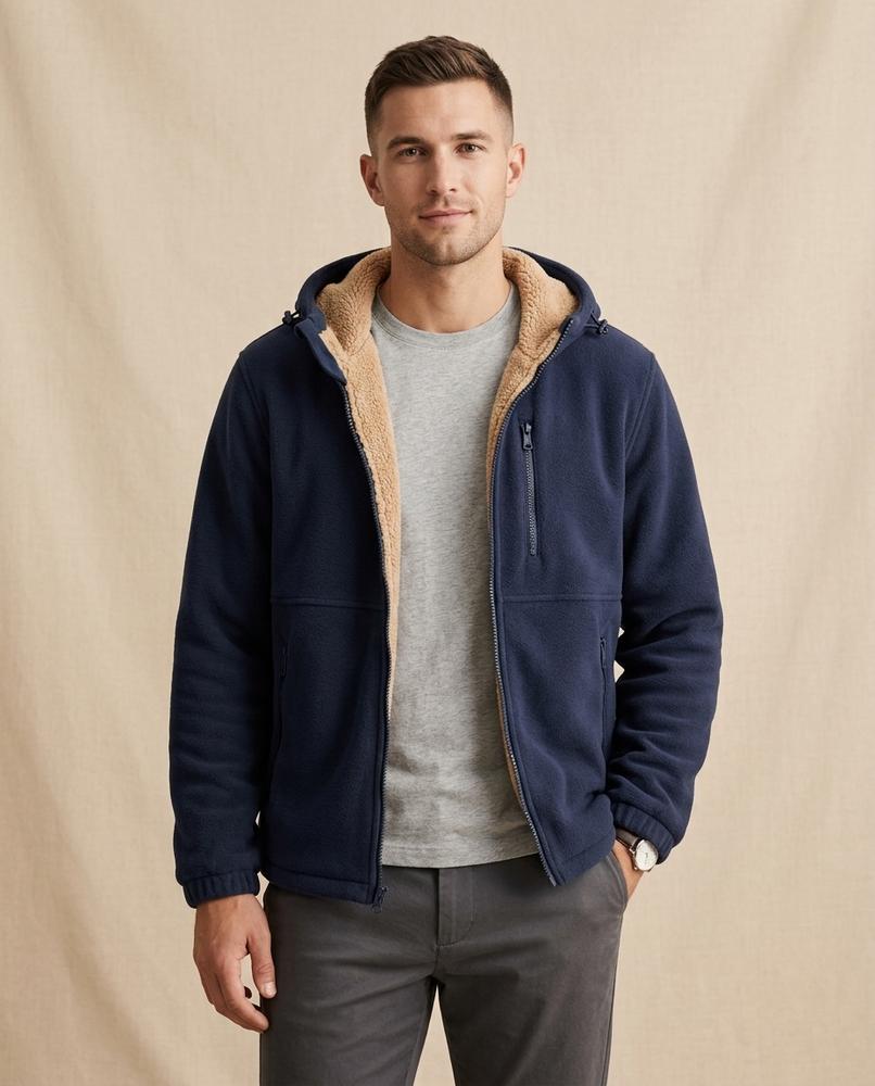 Lands Fashion - Ritot | Hooded Fleece Jacket Men
