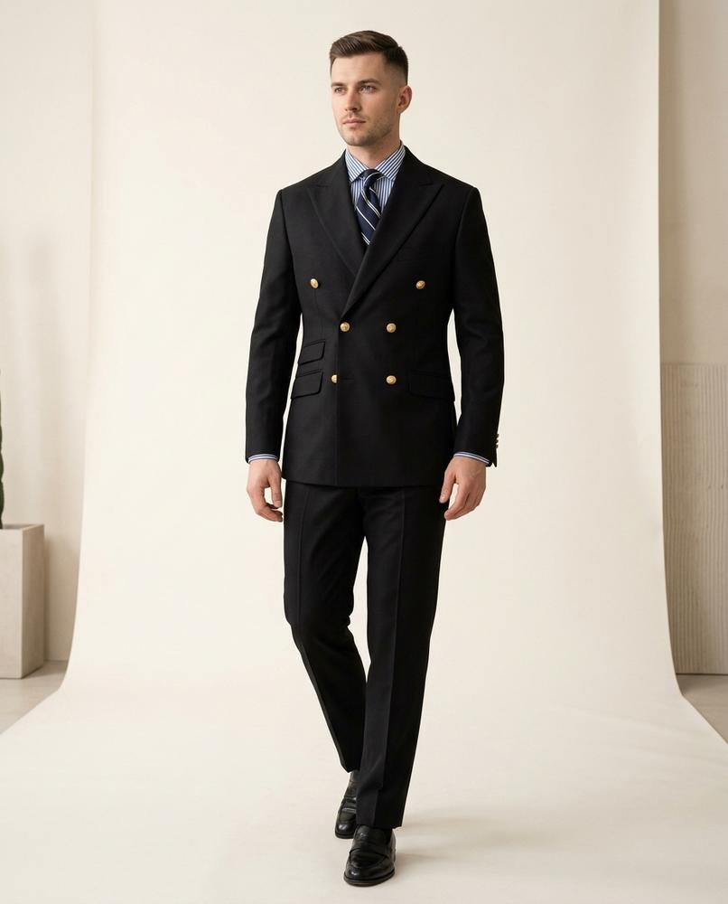 Lands Fashion - Sosir | Double-Breasted Tailored Suit Men