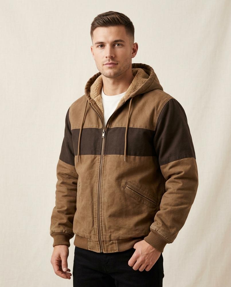 Lands Fashion - Rihuv | Sherpa-Lined Color-Blocked Jacket Men