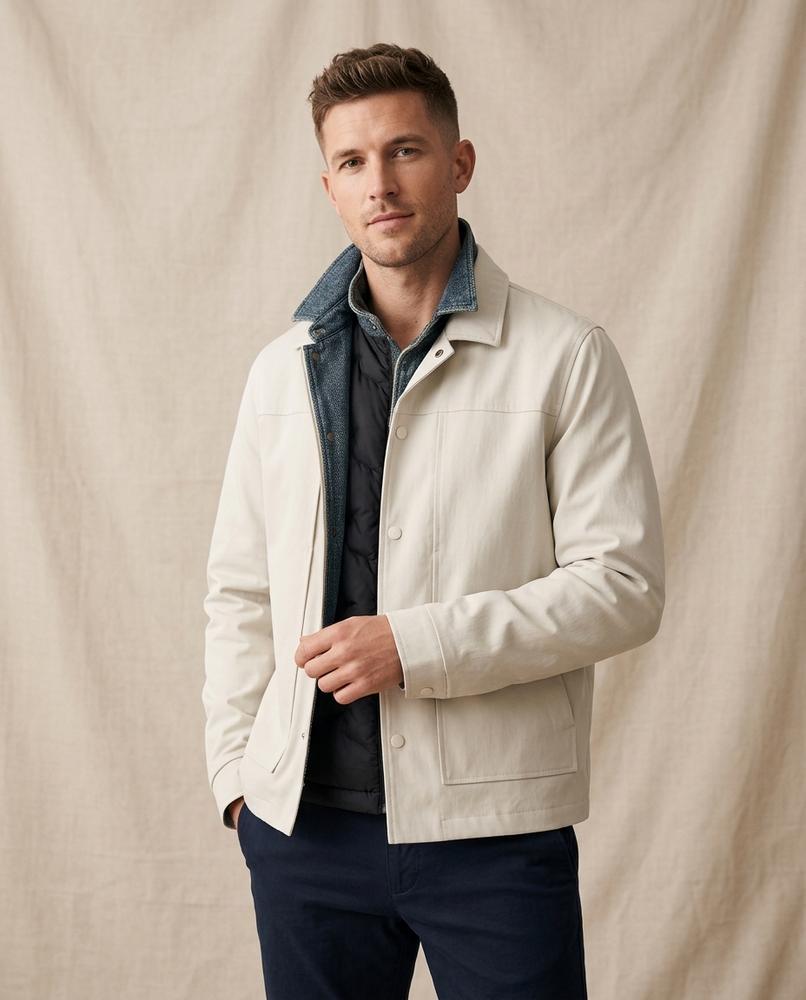 Lands Fashion - Kunov | Layered-Look Lined Jacket Men