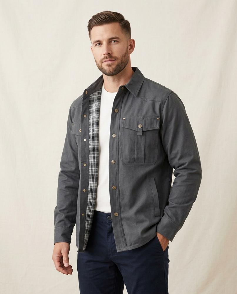 Lands Fashion - Rupet | Lined Snap-Button Jacket Men