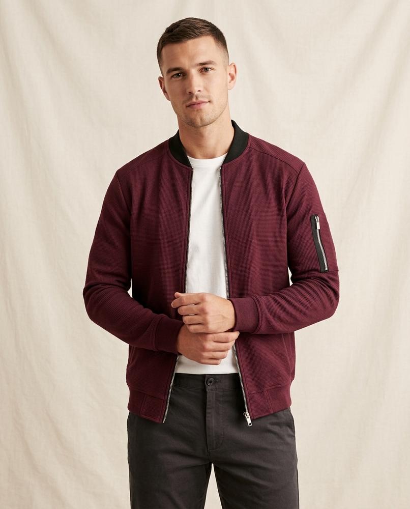 Lands Fashion - Mibat | Waffle-Knit Zip-Up Jacket Men