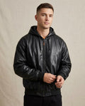 Lands Fashion - Dilul | Hooded Faux Leather Jacket Unisex