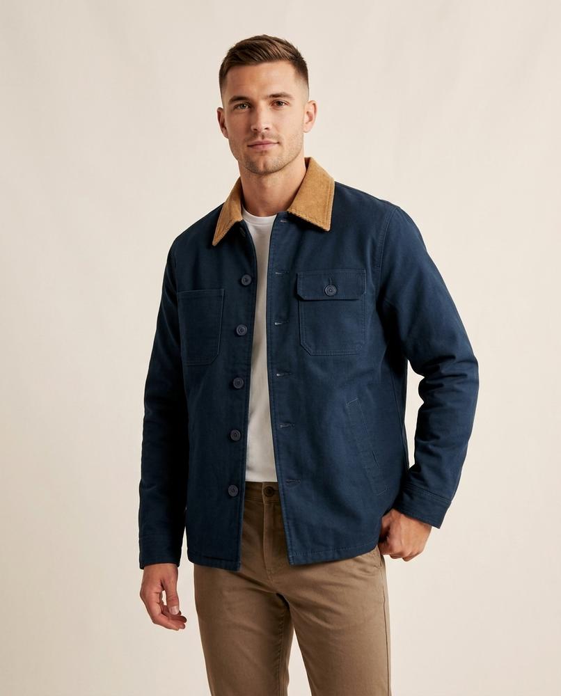 Lands Fashion - Eeror | Lined Button-Up Jacket Men