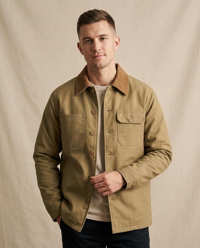 Lands Fashion - Eeror | Lined Button-Up Jacket Men