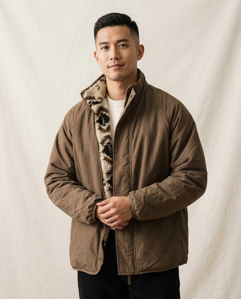 Lands Fashion - Totiv | Sherpa-Lined Relaxed-Fit Jacket Men
