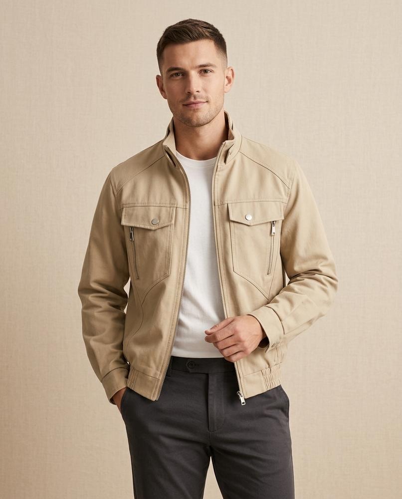 Lands Fashion - Vural | Zip-Up Stand-Collar Jacket Men