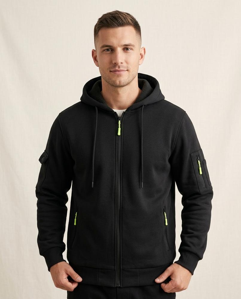 Lands Fashion - Yazad | Lined Zip-Up Hoodie Men