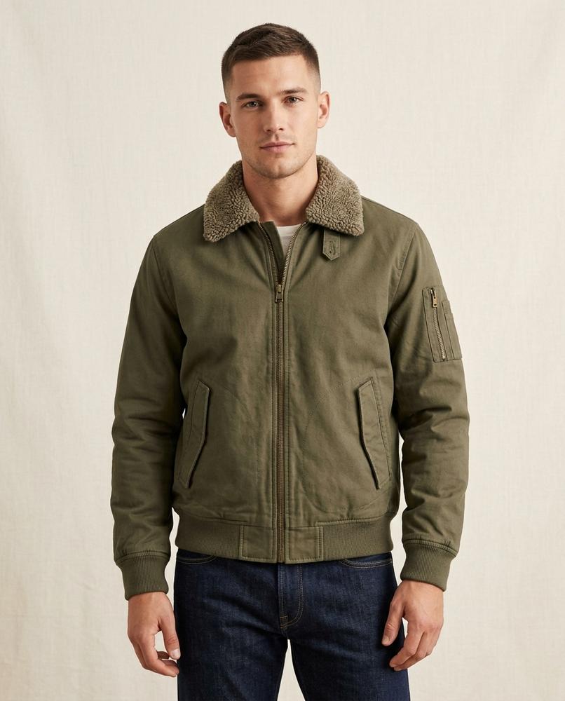 Lands Fashion - Aawim | Lined Sherpa-Collar Jacket Men