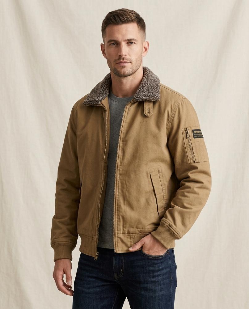 Lands Fashion - Aawim | Lined Sherpa-Collar Jacket Men