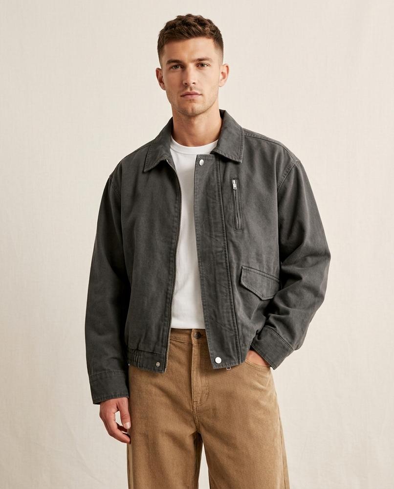 Lands Fashion - Simen | Collared Zippered Jacket Men