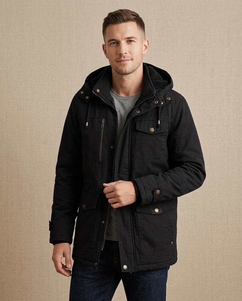 Lands Fashion - Dakod | Hooded Fleece-Lined Jacket Men