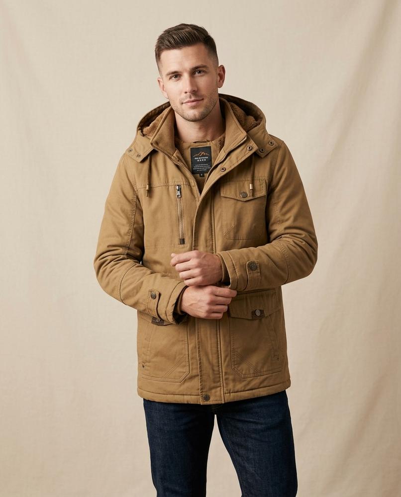 Lands Fashion - Dakod | Hooded Fleece-Lined Jacket Men