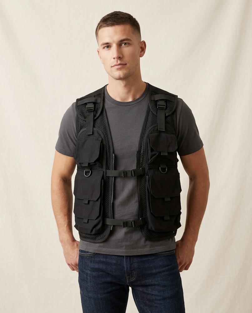 Lands Fashion - Lonim | Mesh Utility Vest Unisex
