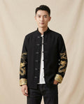 Lands Fashion - Yerov | Embroidered Mandarin Collar Jacket Men