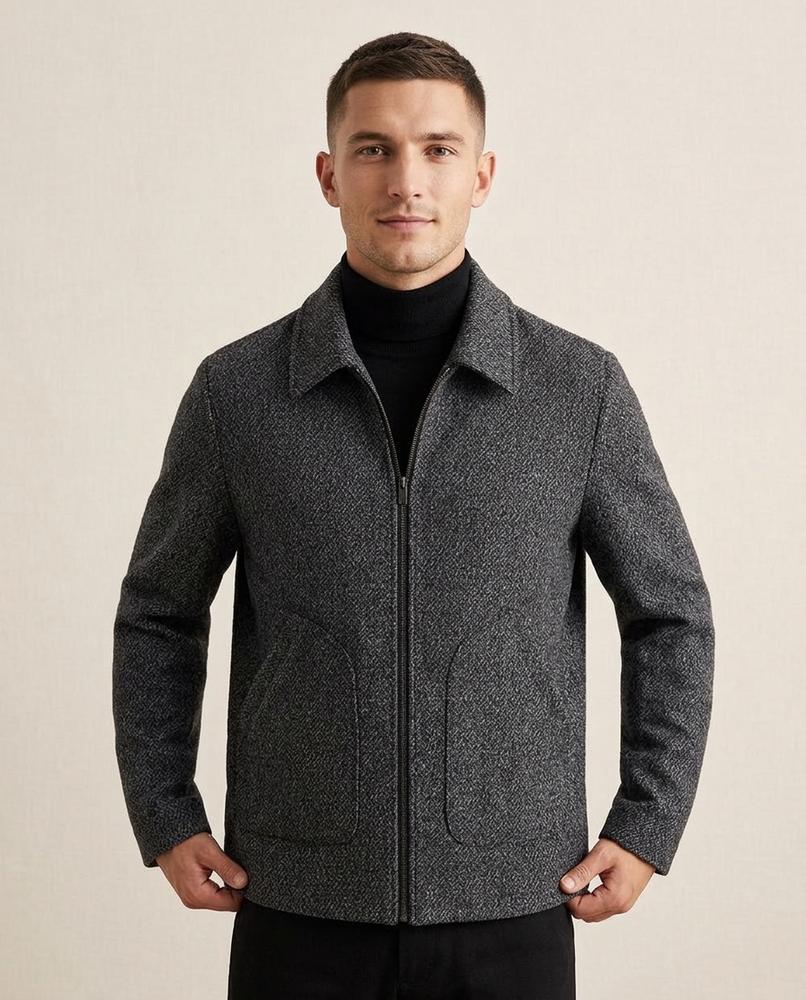 Lands Fashion - Tifuk | Zip-Up Textured Jacket Men