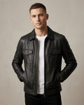 Lands Fashion - Yolun | Faux-Leather Zipped Jacket Men