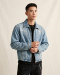 Lands Fashion - Rinad | Embroidered Zip-Up Denim Jacket Unisex