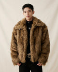 Lands Fashion - Yiwed | Faux Fur Collared Jacket Unisex
