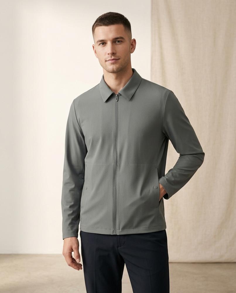 Lands Fashion - Munes | Zip-Up Collared Jacket Men