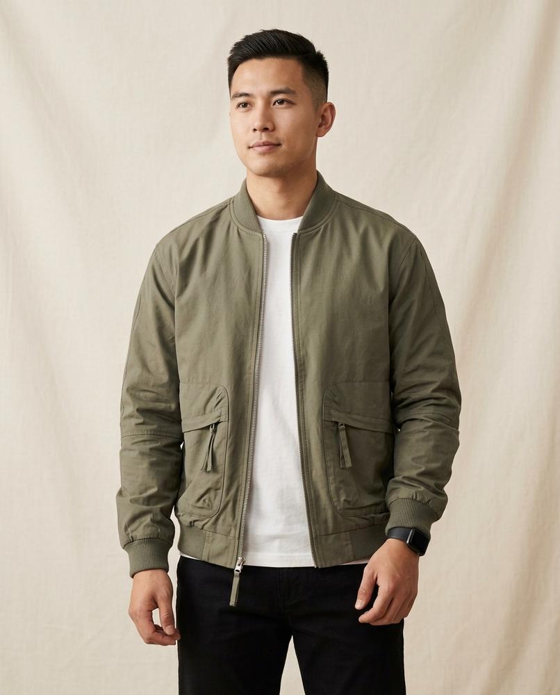 Lands Fashion - Cehim | Zip-Up Bomber Jacket Men