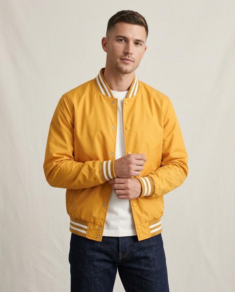 Lands Fashion - Setur | Snap-Button Striped-Trim Jacket Men