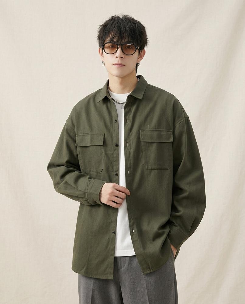 Lands Fashion - Terid | Textured Relaxed Fit Shirt Men