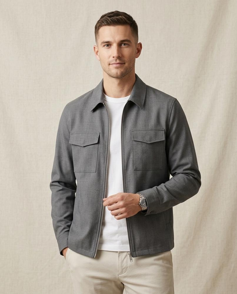 Lands Fashion - Mopid | Zip-Up Collared Jacket Men