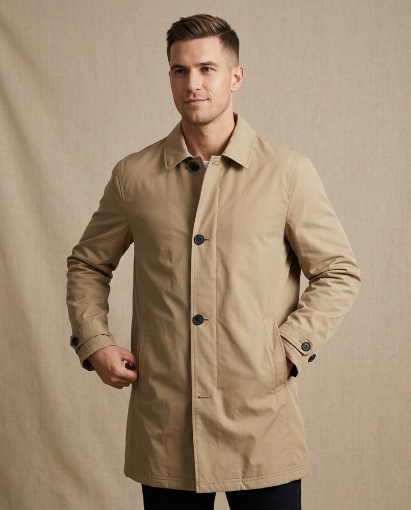 Lands Fashion - Vilal | Button-Front Collared Coat Men