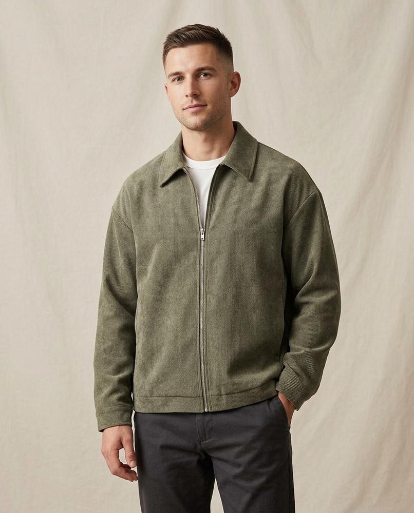 Lands Fashion - Moton | Zip-Up Collared Jacket Men