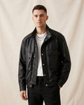 Lands Fashion - Corum | Faux-Leather Utility Jacket Men
