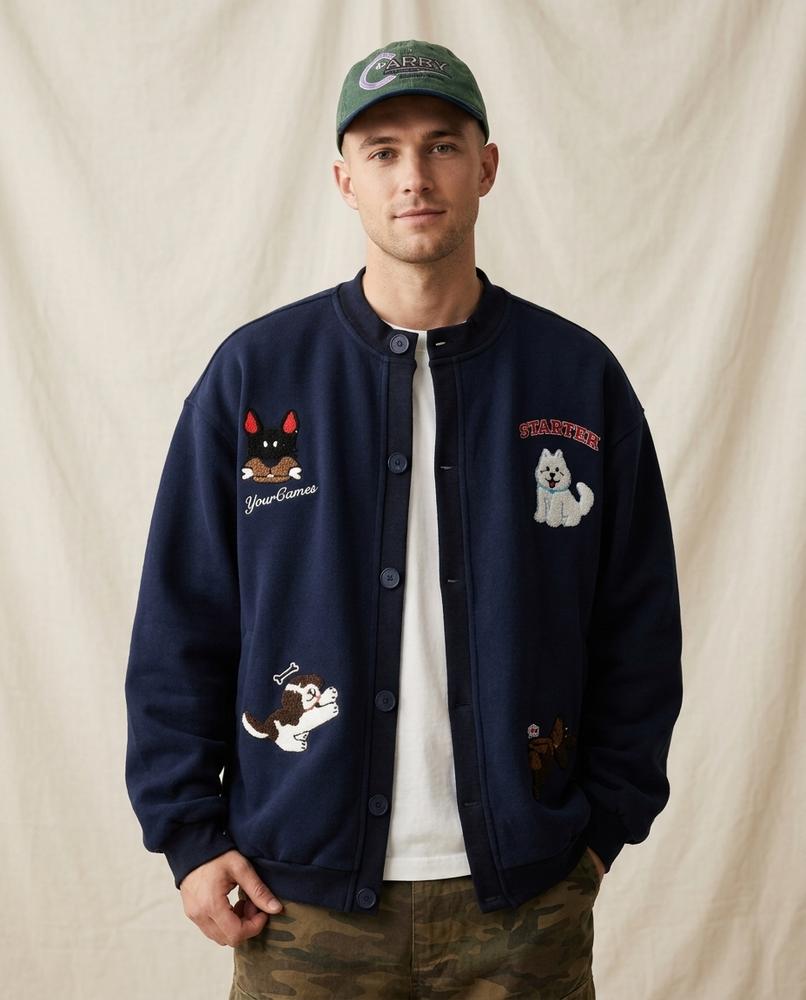 Lands Fashion - Legik | Embroidered Buttoned Jacket Unisex