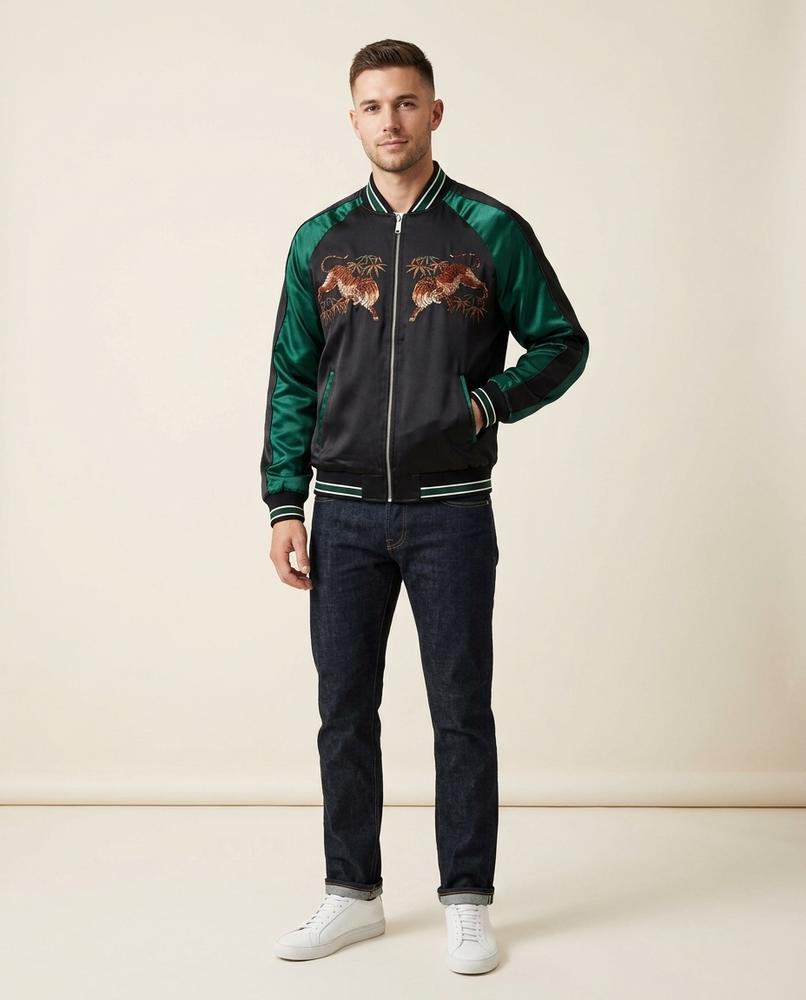 Lands Fashion - Sidok | Embroidered Satin Jacket Men