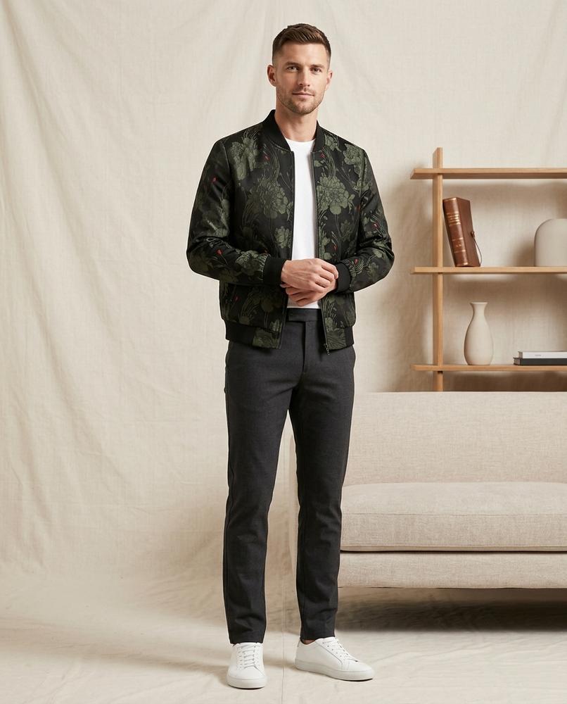 Lands Fashion - Visik | Floral Bomber-Style Jacket Men