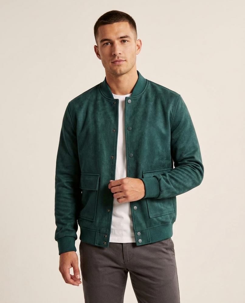 Lands Fashion - Eigus | Suede-Effect Snap-Button Jacket Men