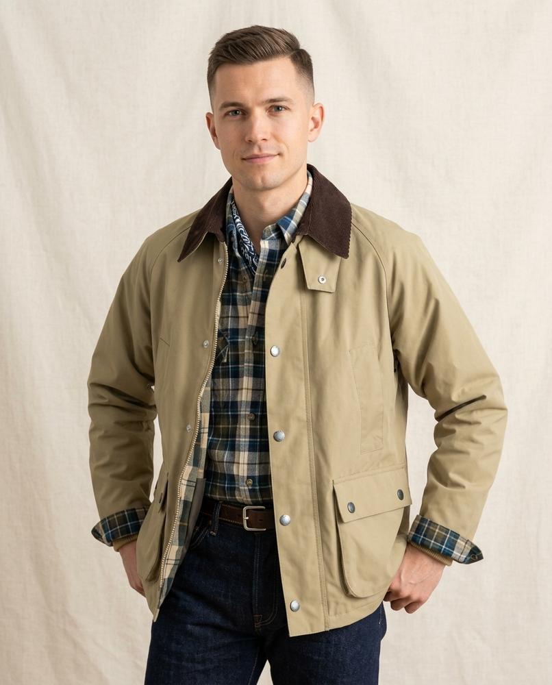 Lands Fashion - Ronuk | Cotton-Lined Snap-Button Jacket Men
